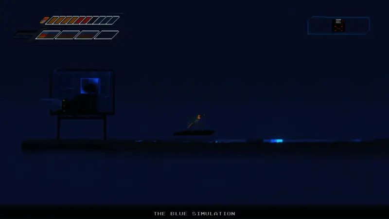 蓝色模拟区域画面