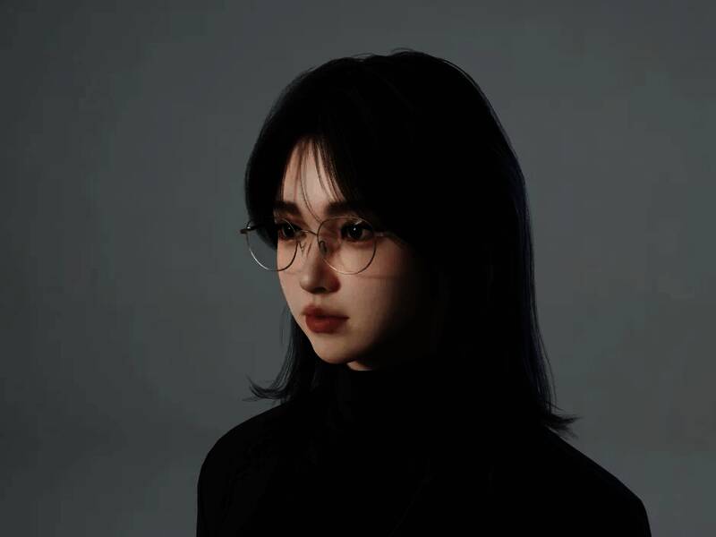 inZOI长发知性美女捏脸参考图2