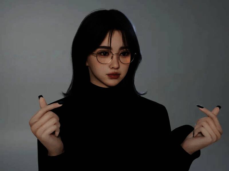 inZOI长发知性美女捏脸参考图3