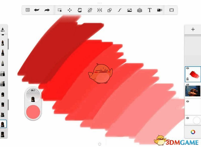 sketchbook的模糊工具是哪个?sketchbook有模糊工具吗? 使用涂抹笔后的效果展示