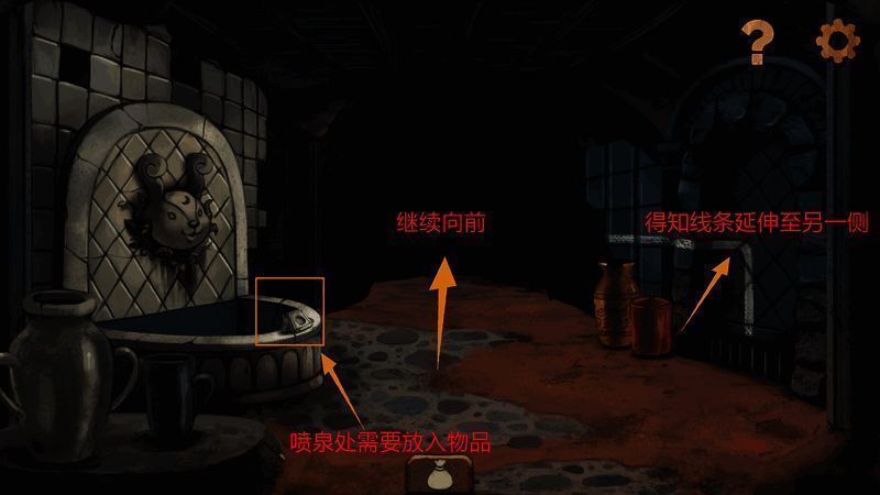 月门内白色线条