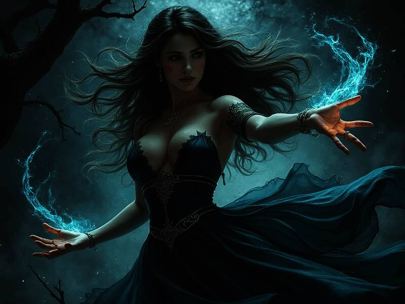 网友使用 Grok 生成的女巫图片