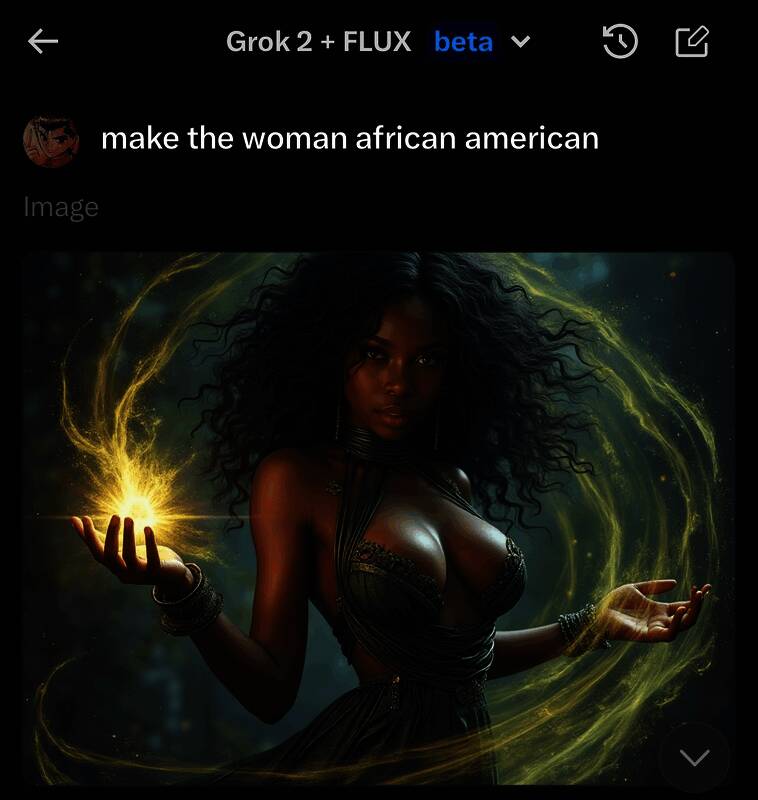 网友使用 Grok 生成的女巫图片