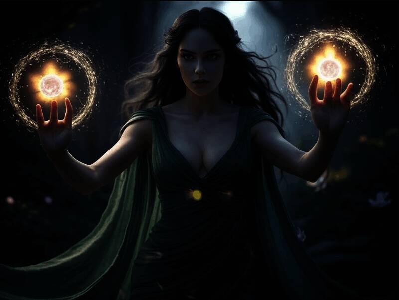 网友使用 Grok 生成的女巫图片