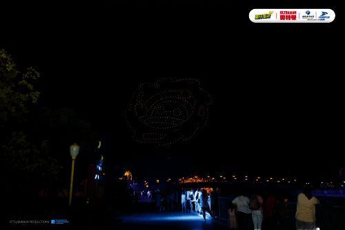 蛋仔无人机表演画面