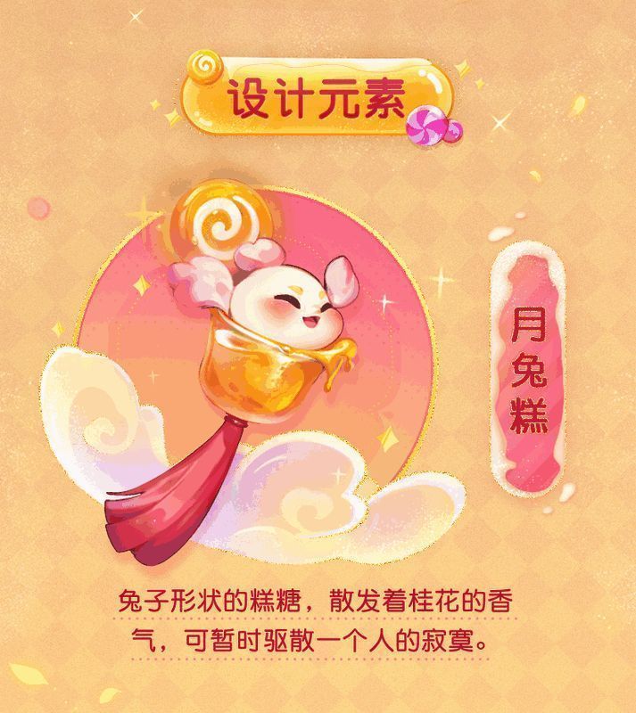 《幻唐志:逍遥外传》糕糖之诗·罗刹女宠物皮肤月兔糕设计元素图