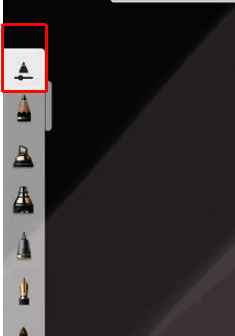 进入画笔库界面的图示