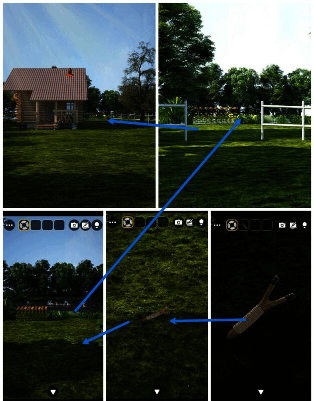 河边及弹弓的画面