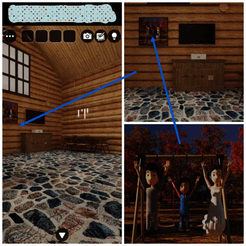 墙上全家福的画面