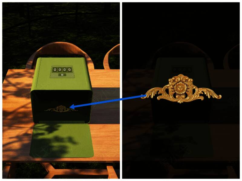 打开盒子获得金色饰品的画面