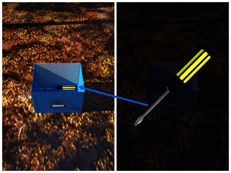 打开箱子获得螺丝刀的画面