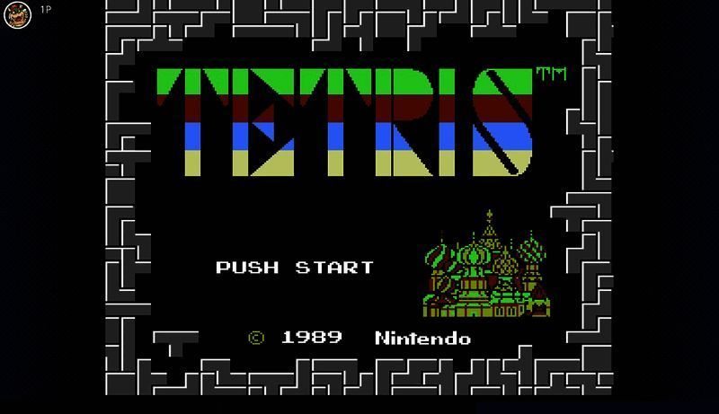 NES版俄罗斯方块游戏画面图