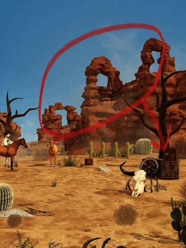 炮筒发射及枯树下箱子图