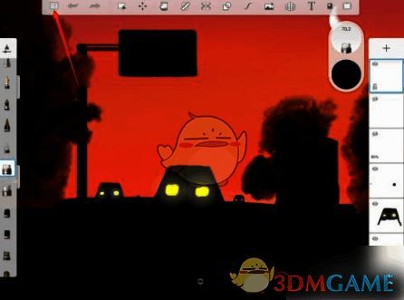 Sketchbook左上角图标位置图