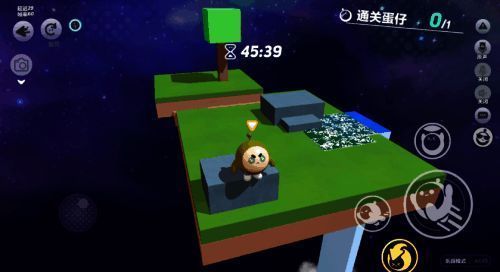 跑酷与撸木头玩法结合的地图画面