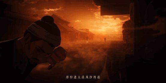 古敦煌赛神节前风沙肆虐的画面