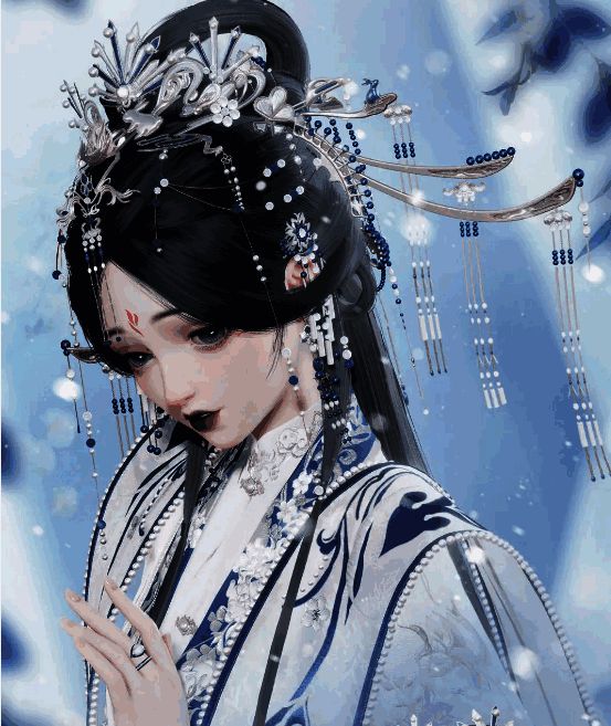 婚服染色后变身冰山小仙造型图片