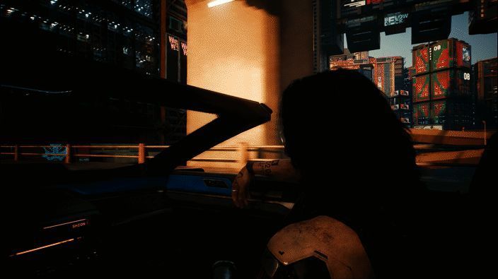 《赛博朋克 2077》强尼出现在副驾驶座