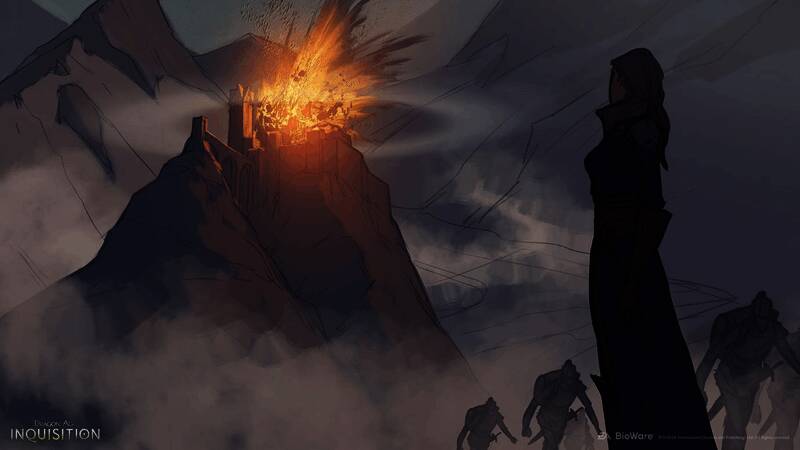 《龙腾世纪：审判》天擎堡相关概念艺术图