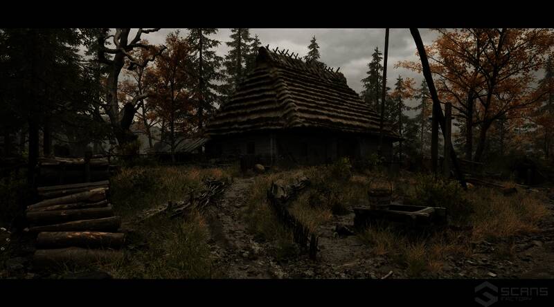 中世纪村庄场景技术演示画面