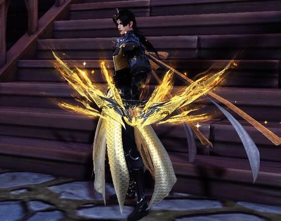 翎羽派少侠手持新拓本弓另一角度形象图