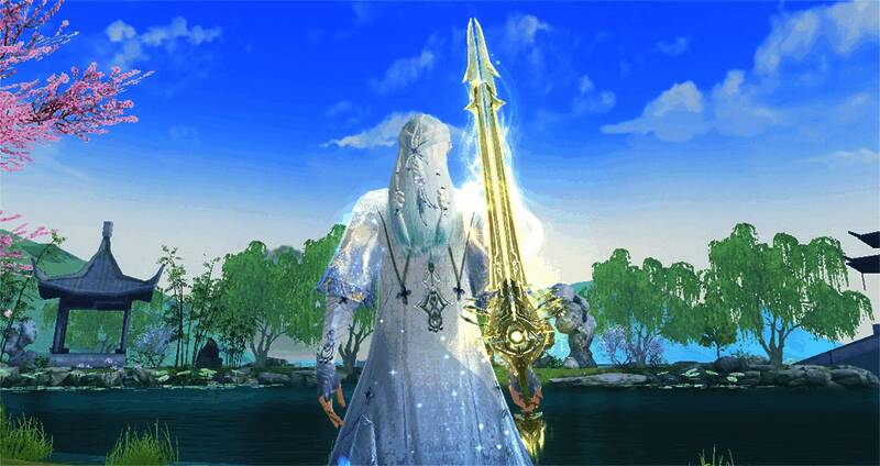 太虚派少侠背负新拓本武器形象图