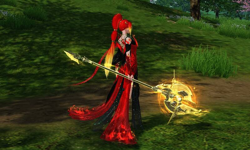 云麓派少侠挥舞新拓本法杖形象图