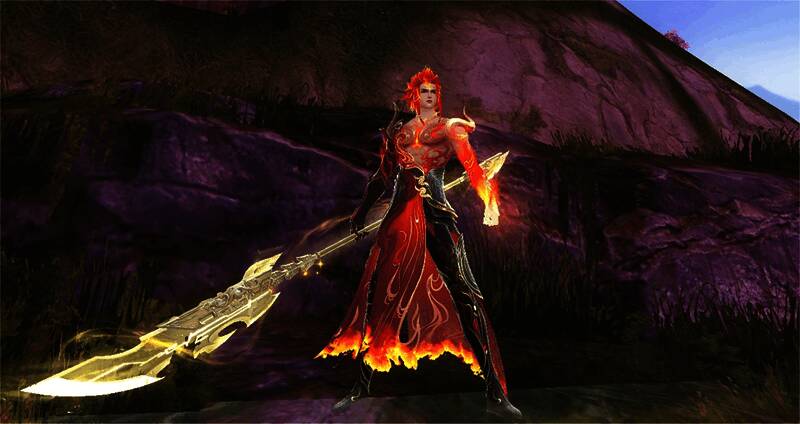 荒火派少侠手执新拓本长刀形象图