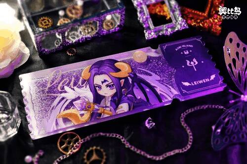 奥比男团亚克力流沙票根周边展示7