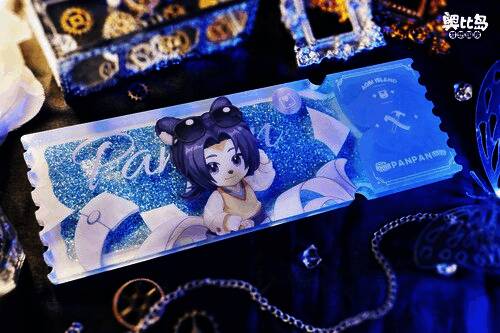 奥比男团亚克力流沙票根周边展示9