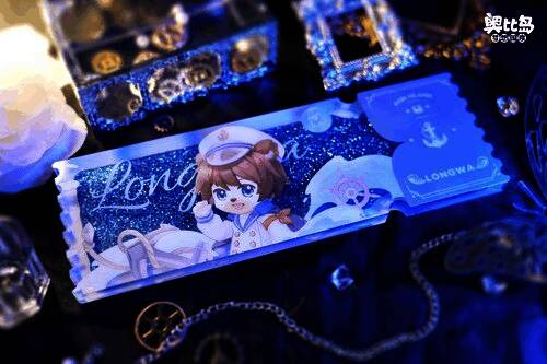 奥比男团亚克力流沙票根周边展示11