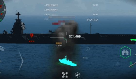 现代战舰052D战斗场景图片