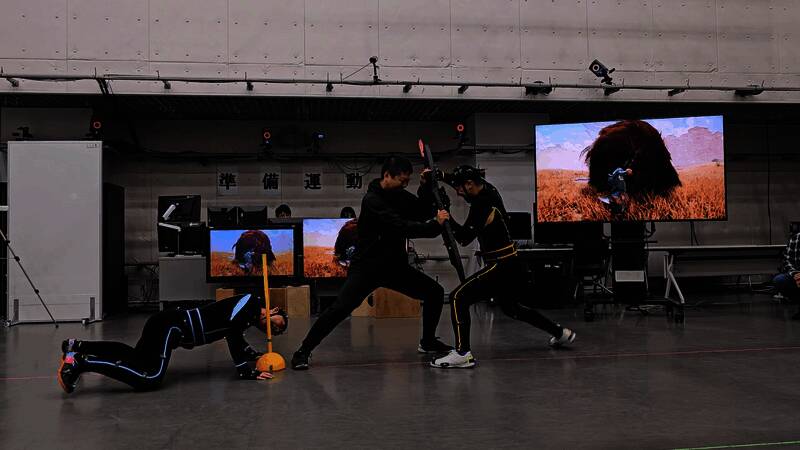 《怪物猎人：荒野》动作捕捉相关场景