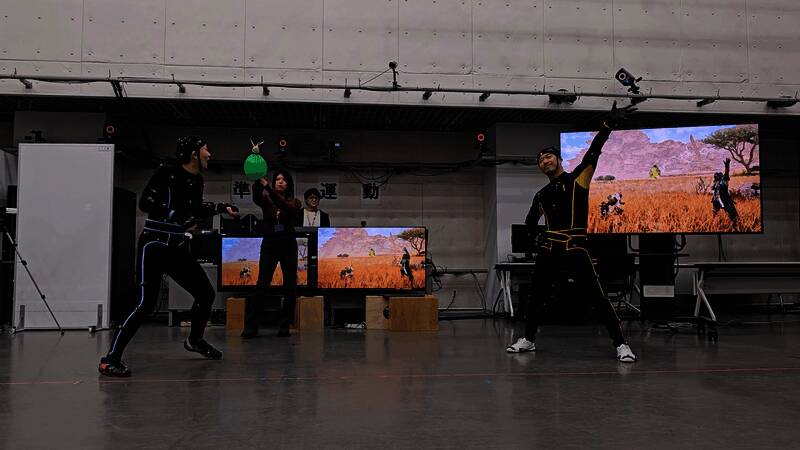 《怪物猎人：荒野》动作捕捉相关场景