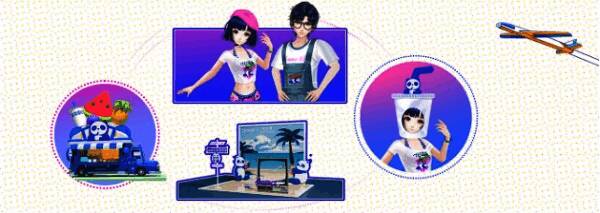 QQ炫舞与茶百道联动福利展示画面