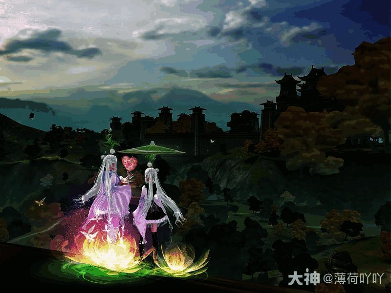 英魂原山峰上的风景与战场