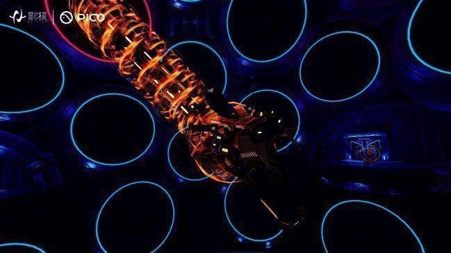 地球机甲士兵对抗外星战舰画面