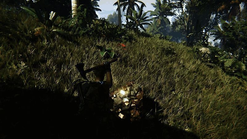 游戏中玩家开采资源的场景