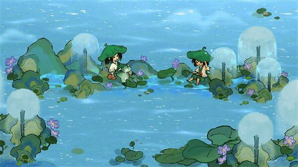 泉韵夏荷香的场景