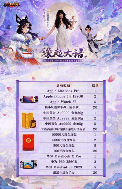 莫文蔚代言大话西游手游相关活动画面2