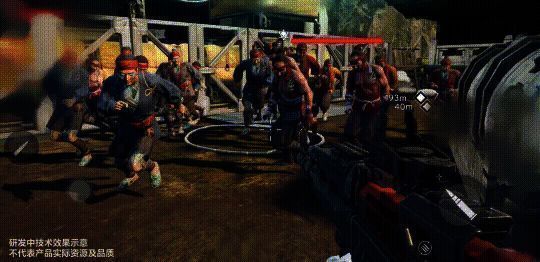 智能体动作生成技术下的同屏多小怪追逐效果示意