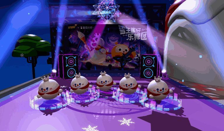 雪王蛋仔乐舞团舞台演出图