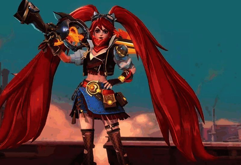 蕾拉炽红之枪皮肤整体形象图