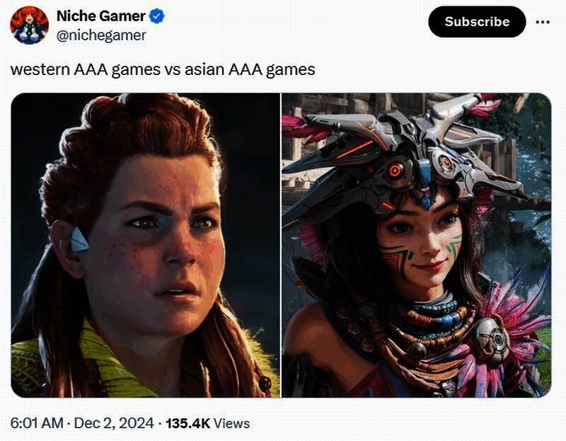 《荒野起源》与《地平线》女角色对比相关图片1