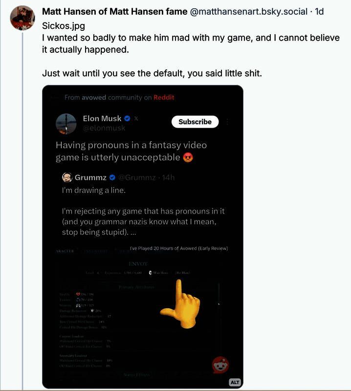 Matt Hansen在Bluesky上的截图