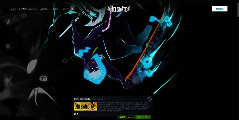 《地狱滑板》官网展示配图