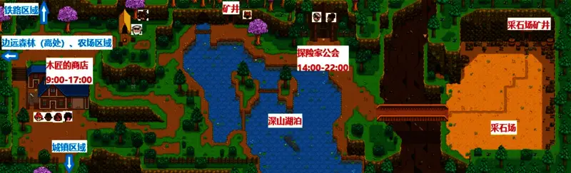 星露谷物语探险家公会内部场景图