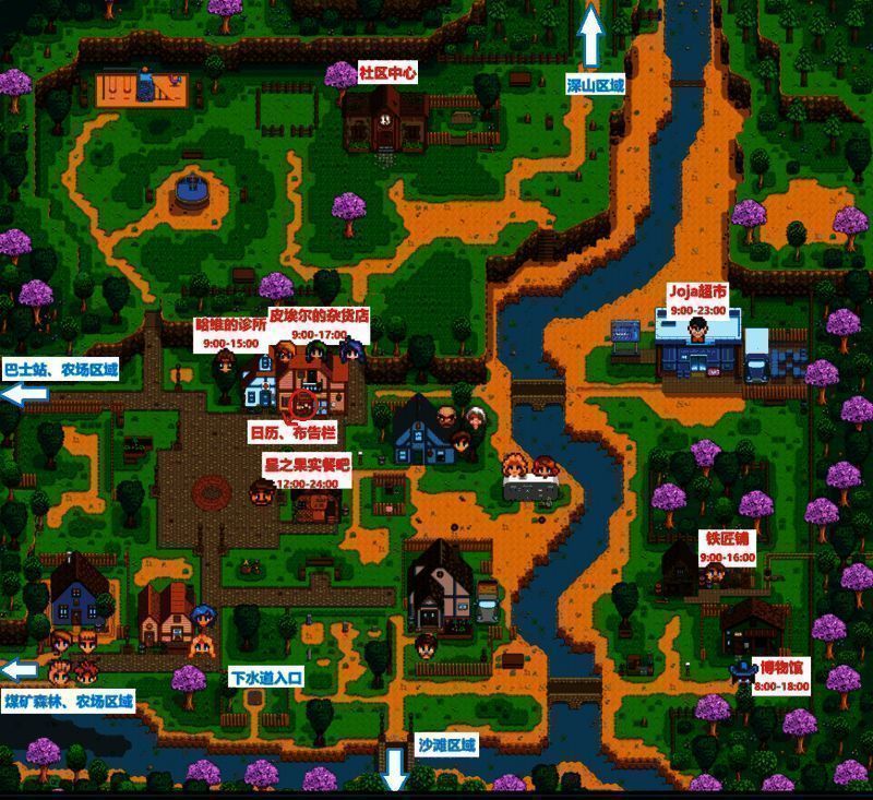 星露谷物语社区书摊交易场景图