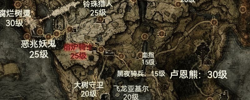 游戏地图概览,展示主要区域分布与关键路径