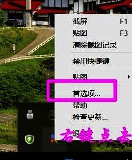 Snipaste首选项界面展示，快捷键标签页高亮显示